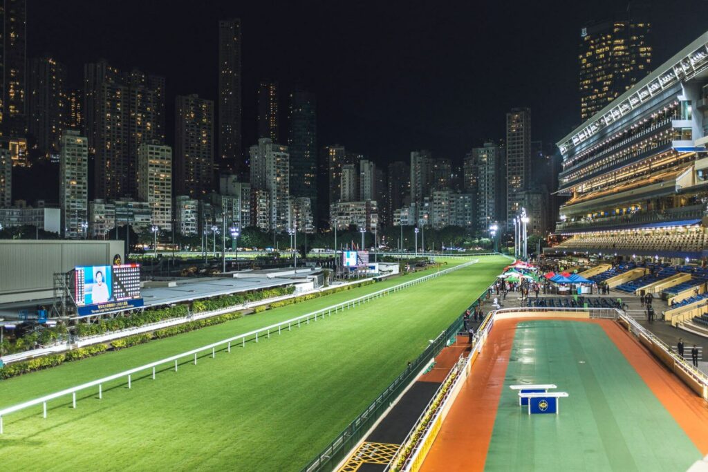 30 Fun Things to Do with Friends in Hong Kong 3 Inside the Happy Valley Racecourse at Night.